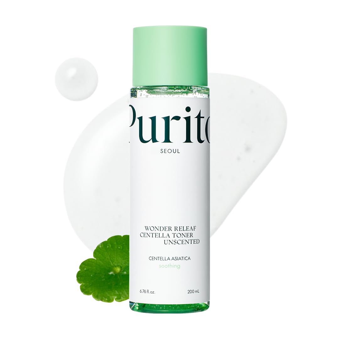 Purito Seoul Wonder Releaf Toner en bote, calma suave para piel sensible.