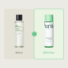 Purito Seoul Wonder Releaf Toner con dispensador, hidratación suave y fácil aplicación.