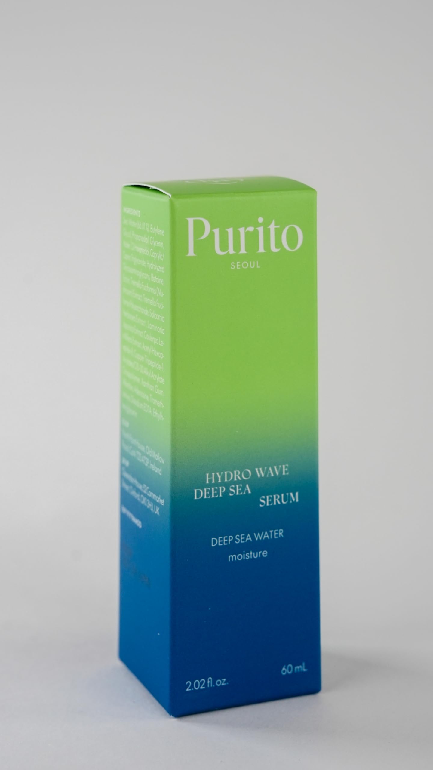 Purito suero marino, ideal para rutina matutina, piel limpia y calmada.