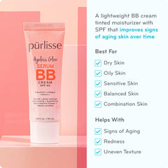 pūrlisse bb crema iluminadora textura cremosa lista para aplicar en piel.
