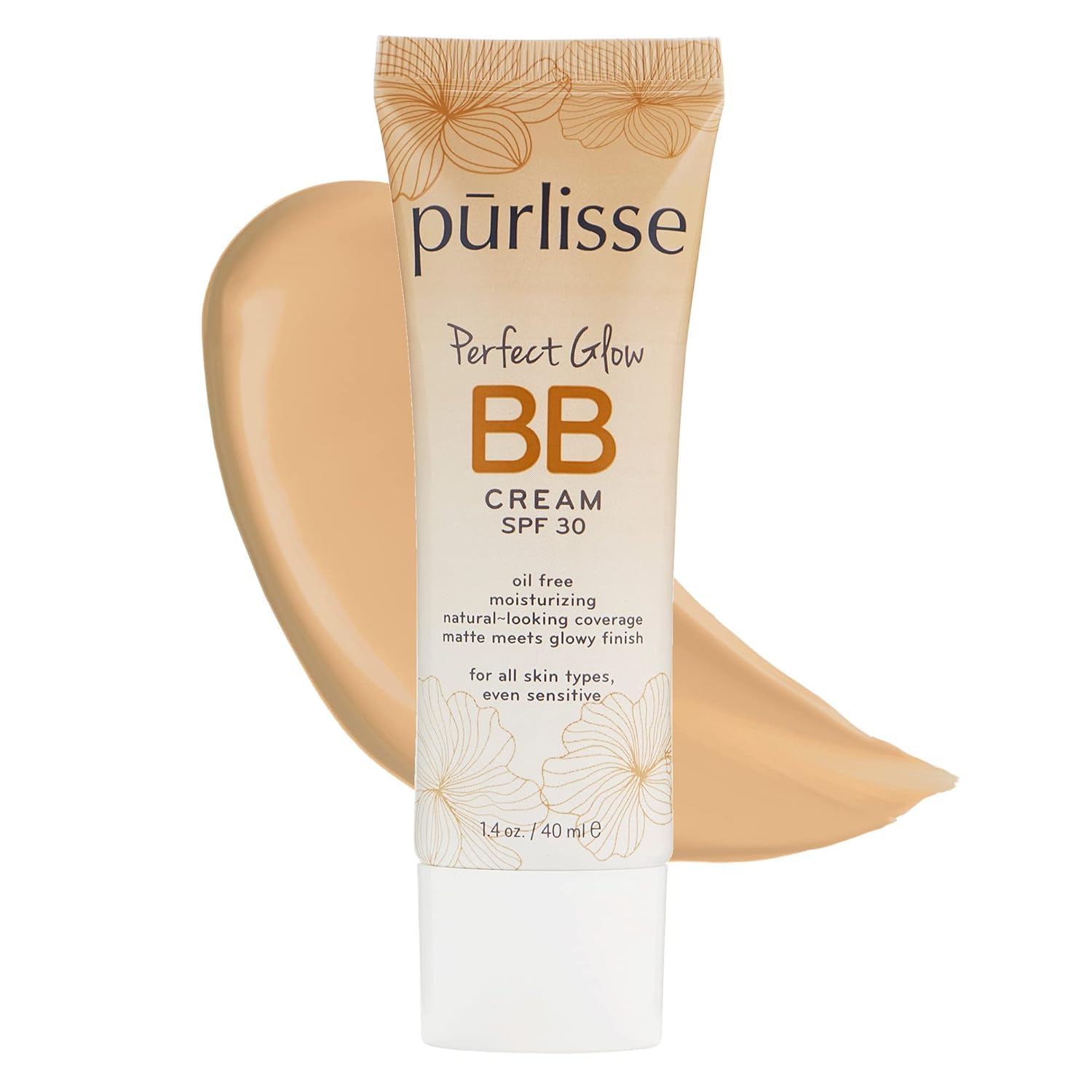 Purlisse Perfect Glow BB Cream en envase para un acabado natural y uniforme