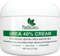 PurOrganica Crema Pie Urea 40: bote para talones secos y agrietados.