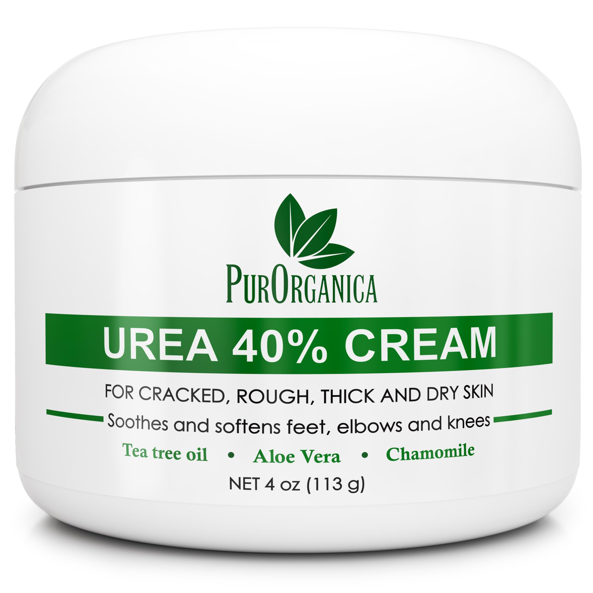 PurOrganica Urea 40% Crema para Pies, envase práctico para uso diario.