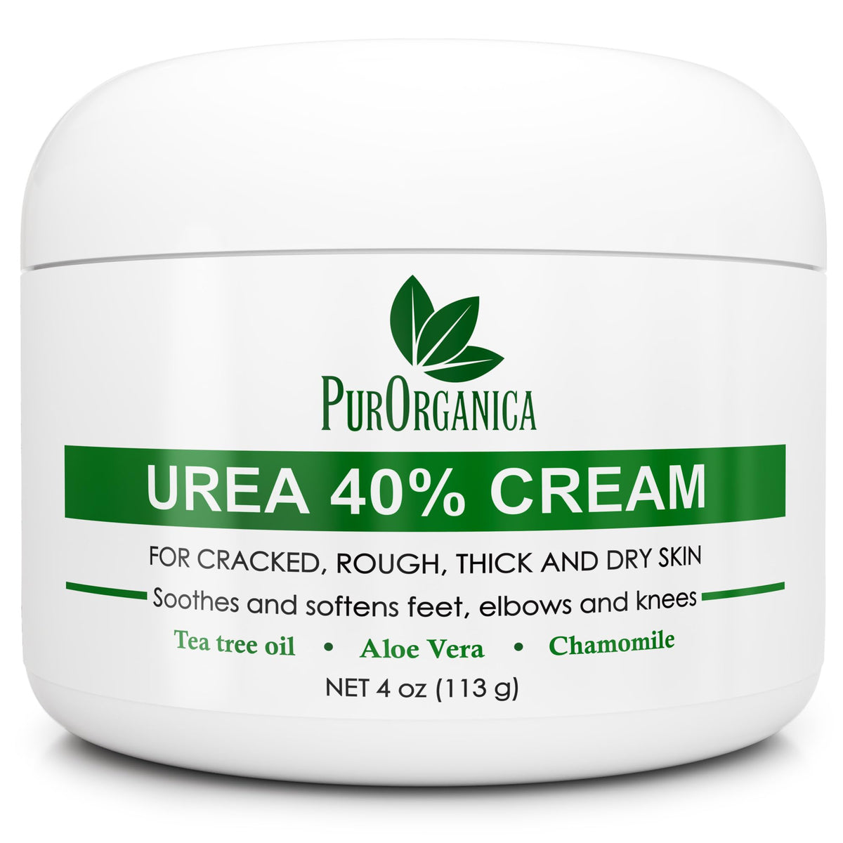 PurOrganica Urea 40% Crema para Pies, envase práctico para uso diario.