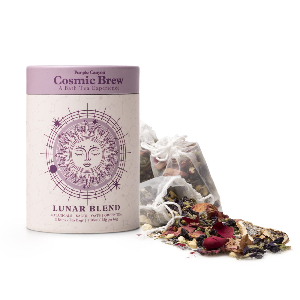 Purple Canyon Lunar Bath Tea: caja elegante para un ritual de spa en casa