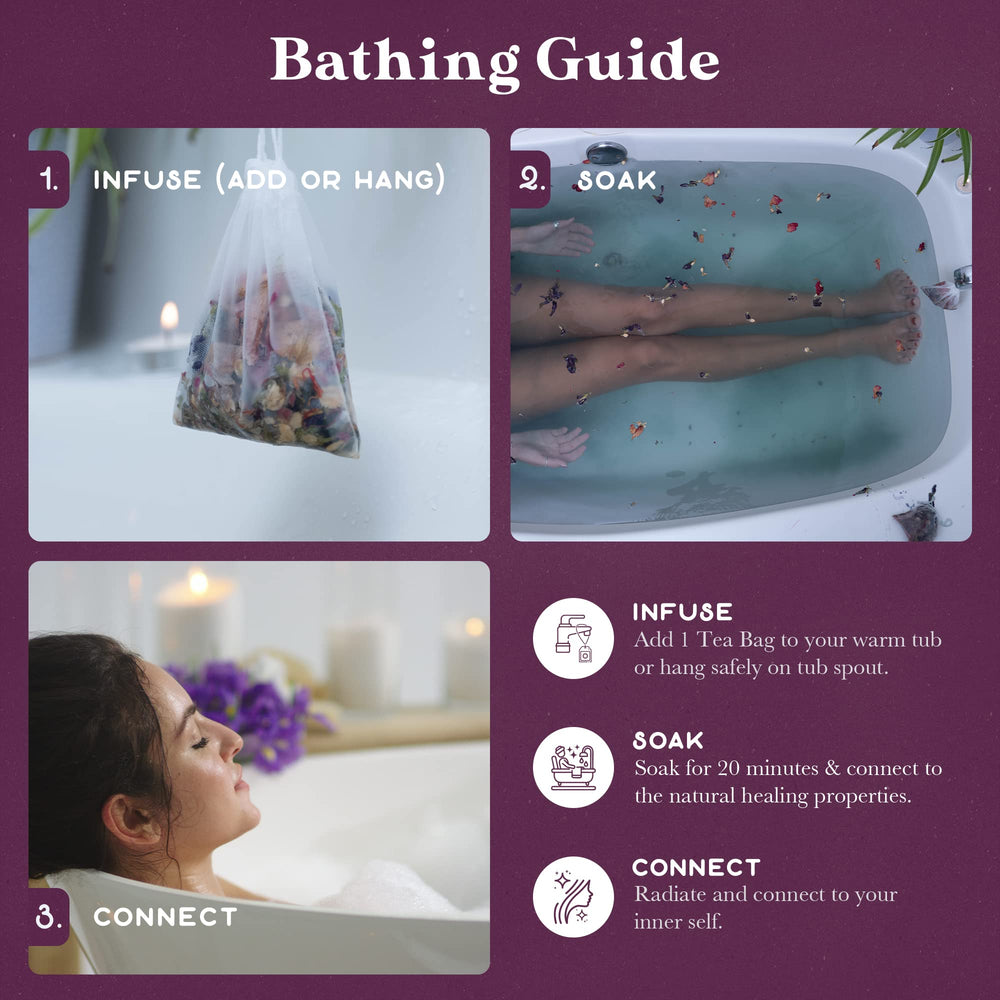 Purple Canyon Lunar Bath Tea: sales de Epsom y avena para relajar la piel