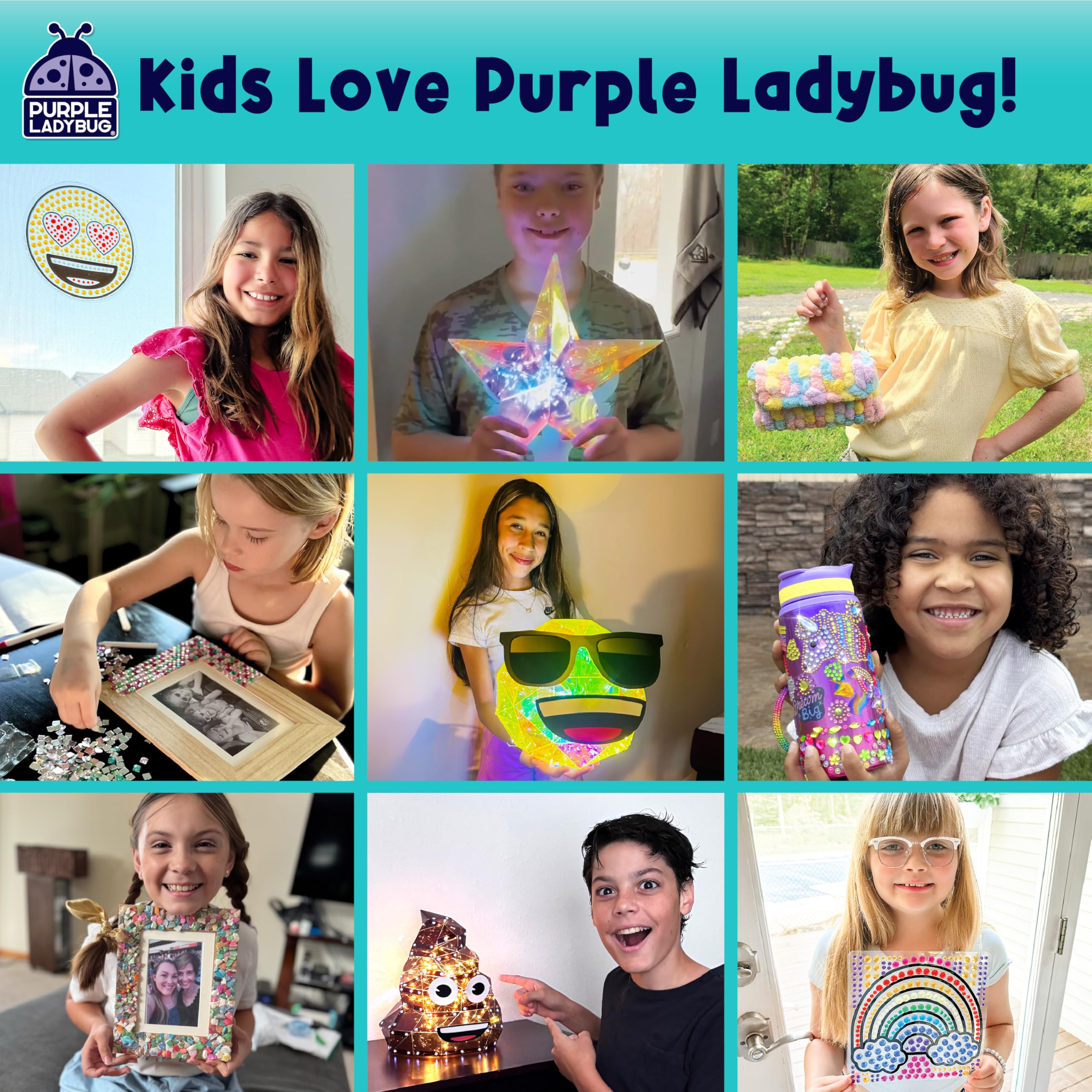 PURPLE LADYBUG Kit: Regalo creativo para niñas amantes de manualidades.