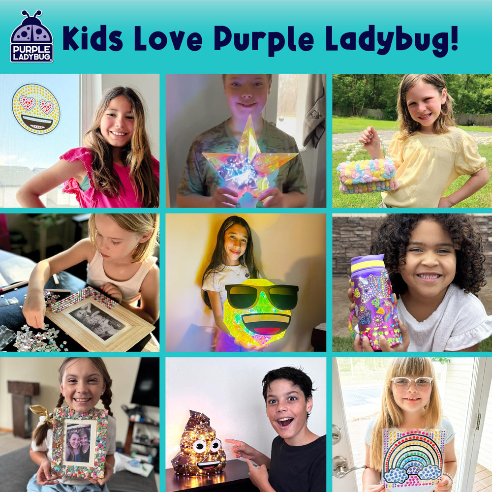 PURPLE LADYBUG Kit: Regalo creativo para niñas amantes de manualidades.