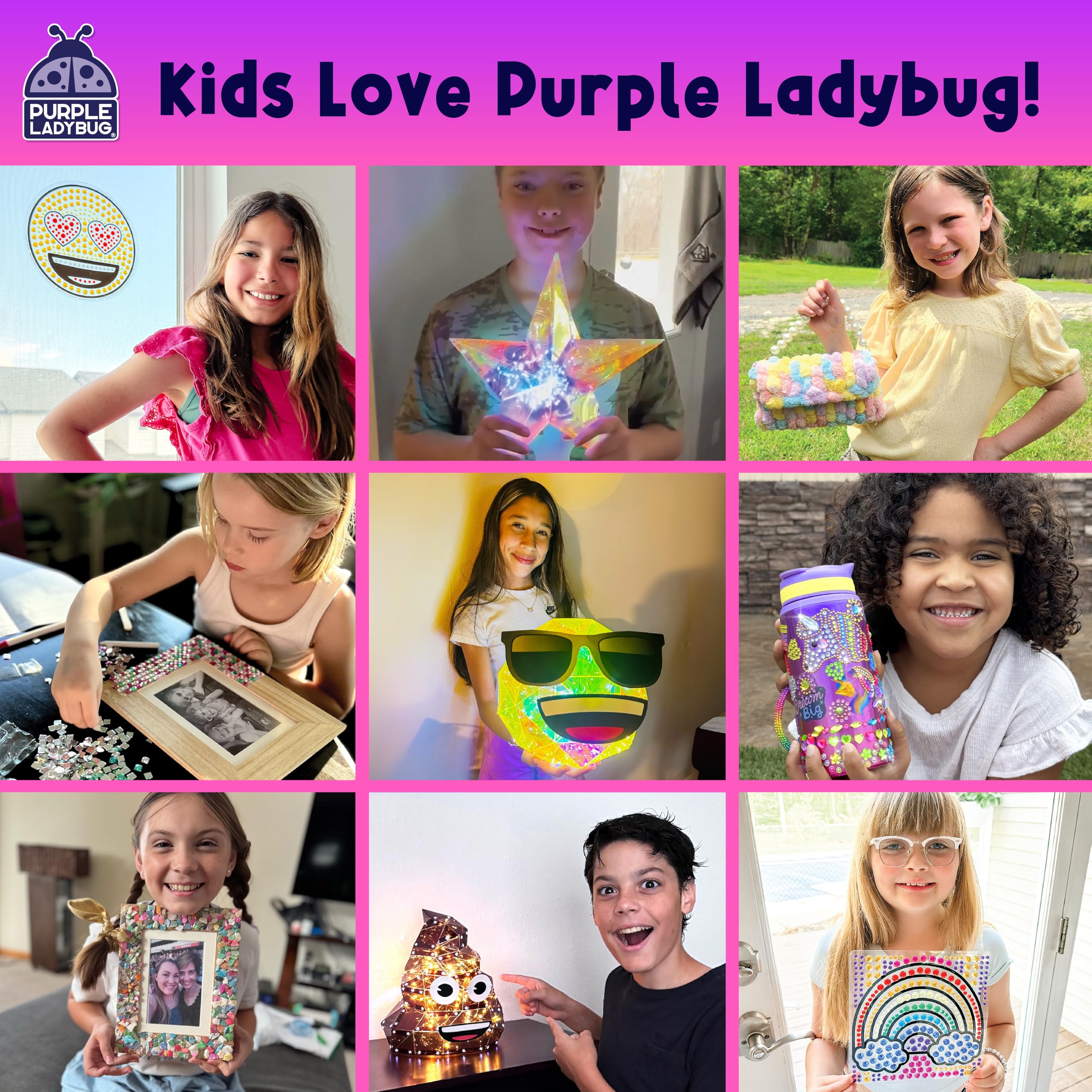 Regalo divertido PURPLE LADYBUG para fiestas y cumpleaños