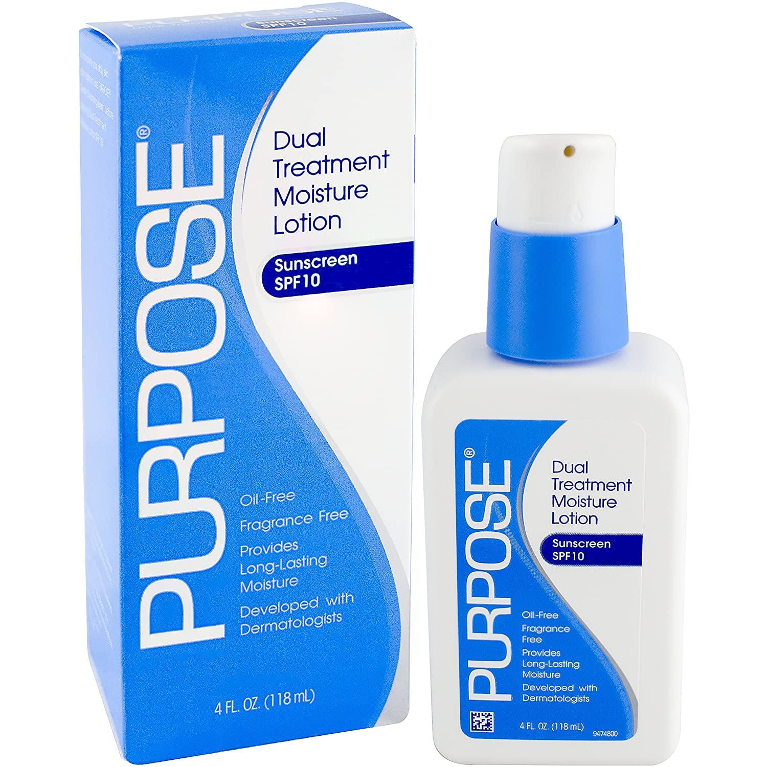 Purpose Hidratante con dos unidades, envase compacto para viaje.
