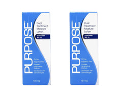 Purpose Hidratante de Doble Acción SPF 10, frasco de 118 ml para uso diario.