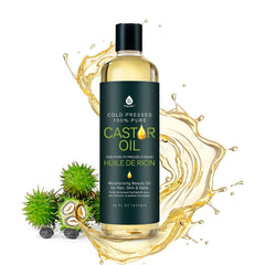 Pursonic Aceite de Ricino: botella prensado en frío para cuidado facial y capilar
