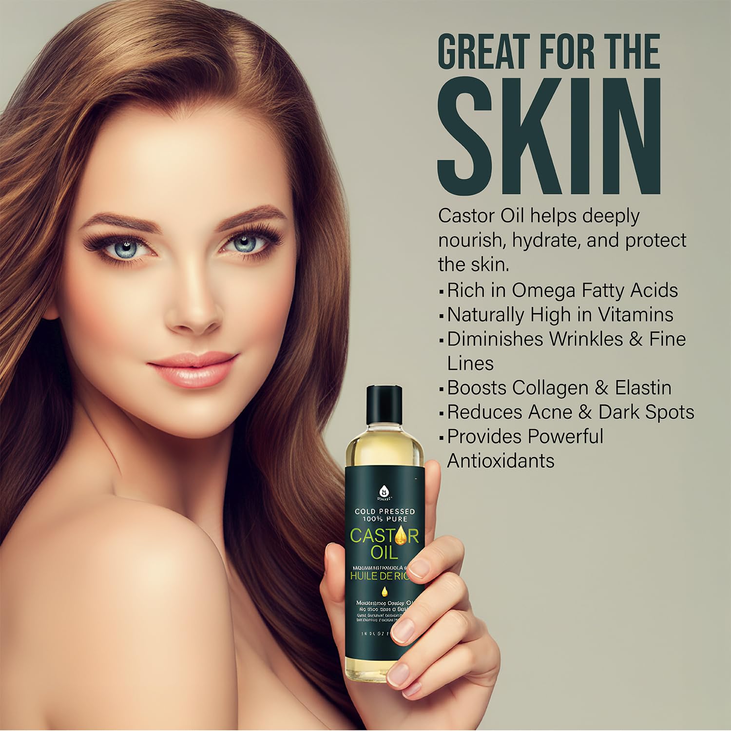 Pursonic Aceite de Ricino: cabello brillante y suave con uso regular