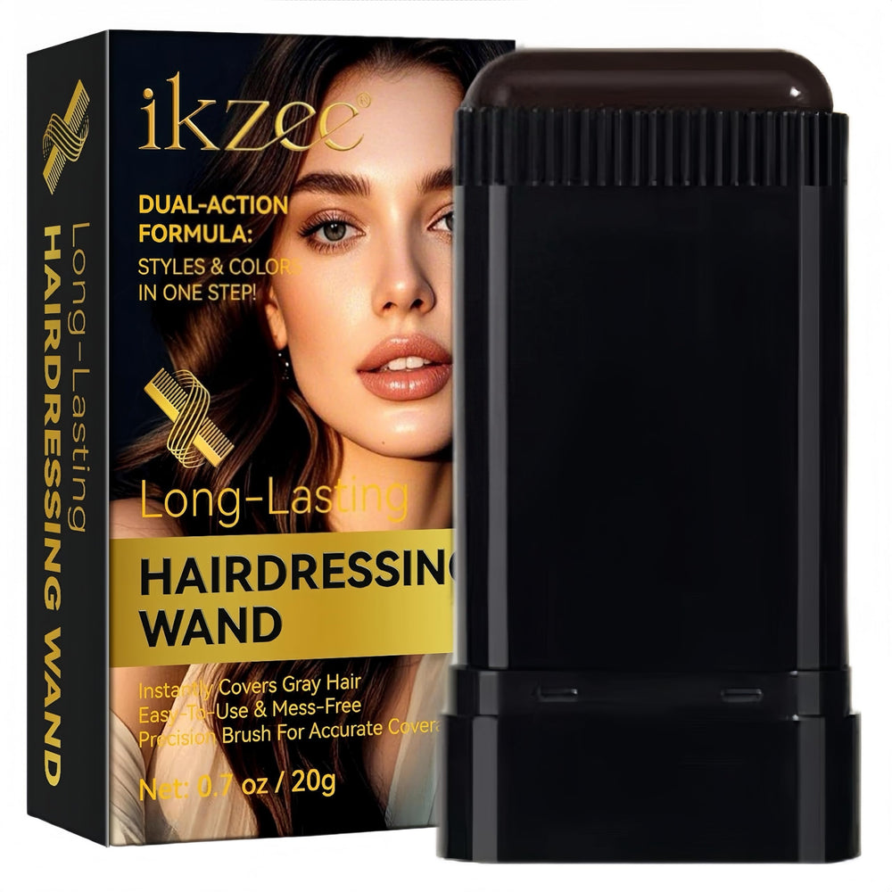 put girl peine-tinte-canas-preciso para cobertura rápida en la línea del cabello.