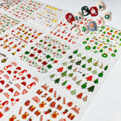 Puyokinm reno 3D para uñas navideñas elegantes.