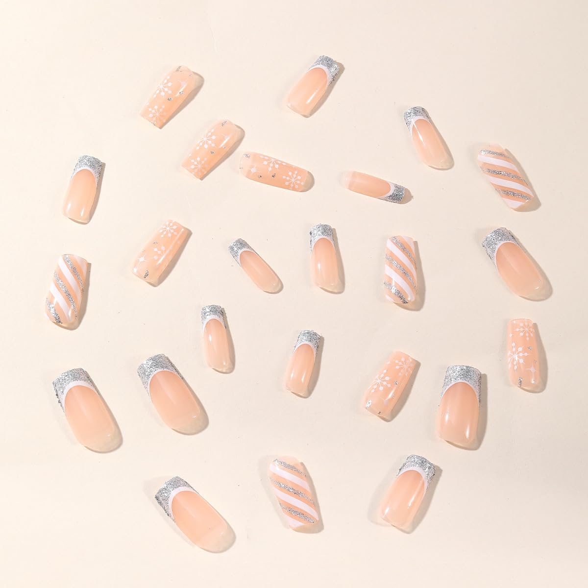 Uñas Puyokinm con destellos brillantes para estilo deslumbrante