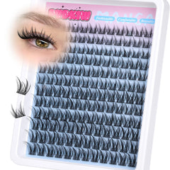 PVDKIW Pestañas naturales en clúster 10 mm para mirada suave.