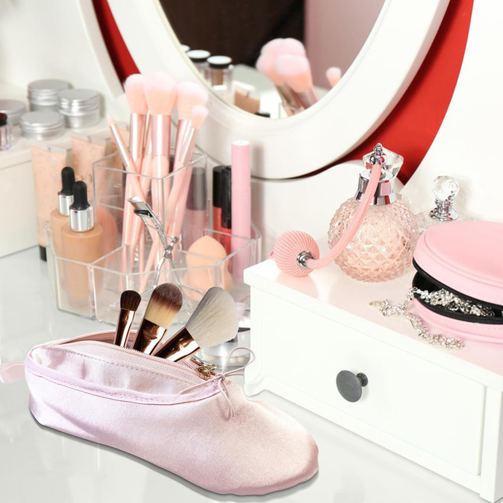 PWQEIONC bolso maquillaje zapato ballet portátil, ideal para viajes