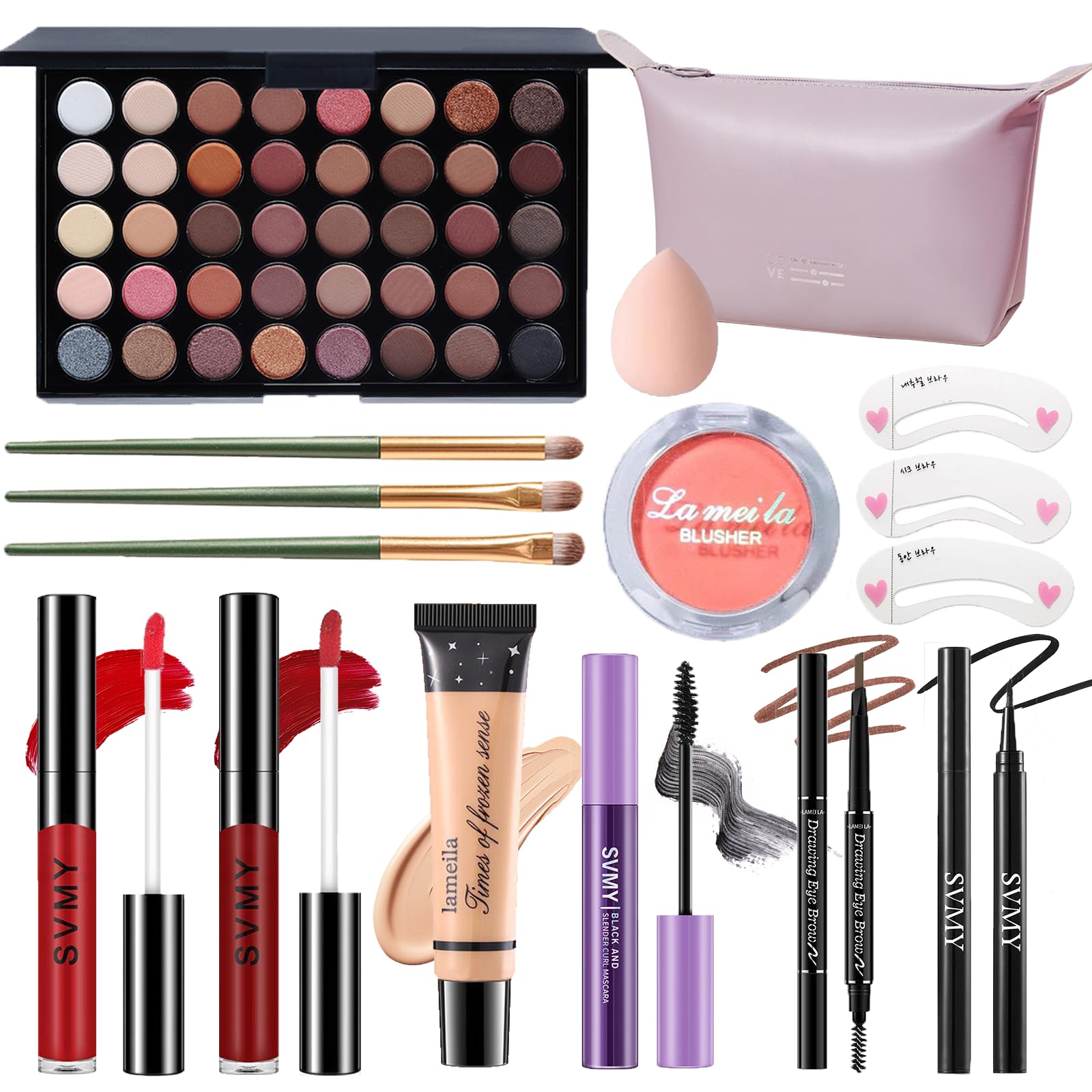 PWYSHXDF set de maquillaje con paleta de 40 sombras para looks versátiles.