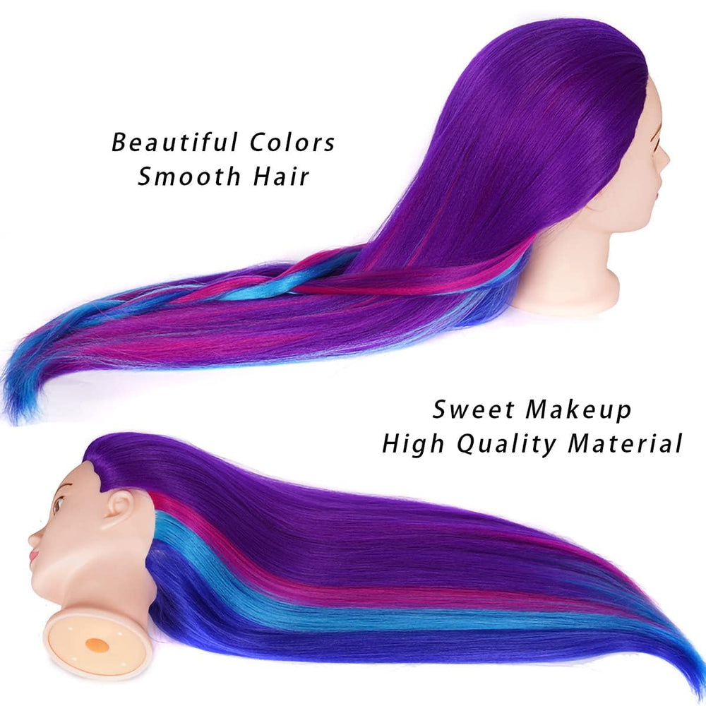 Pykisfp Cabello sintético multicolor, ideal para pruebas de color y estilos.