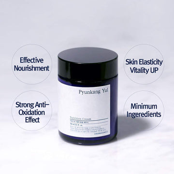 Pyunkang Yul Crema Nutritiva, textura suave y no grasa para uso diario.