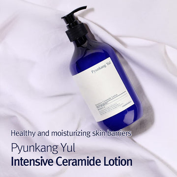 Embalaje de 500 ml de Pyunkang Yul Intensive Ceramide Lotion.