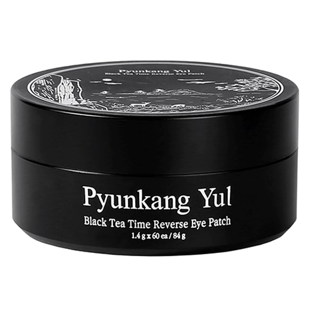 Pyunkang Yul PKY Black Tea Time Reverse Eye Patch packaging highlights hydration and nourishment.