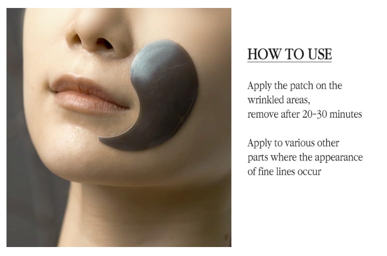 Pyunkang Yul PKY eye patch applied to under-eye area showing gentle lift.