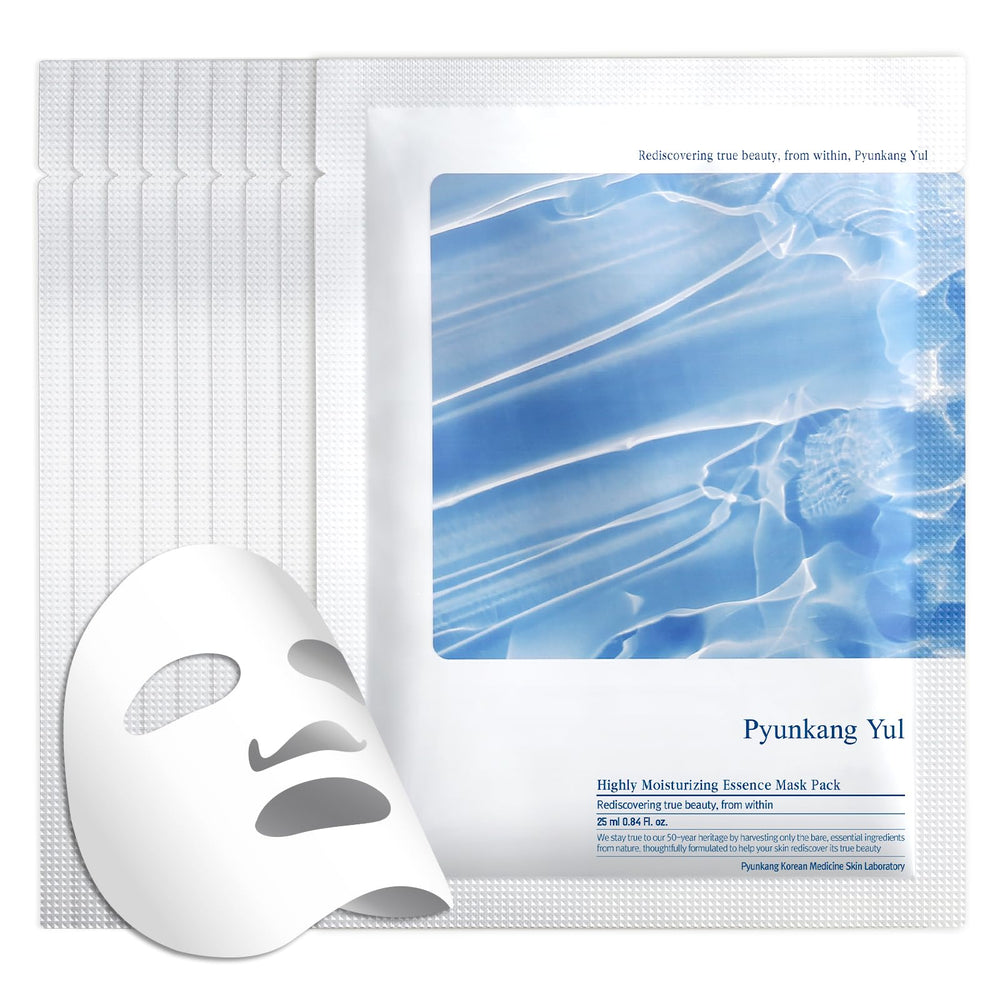 Mascarilla Pyunkang Yul PKY: empaque de 10 unidades, hidratación intensiva.