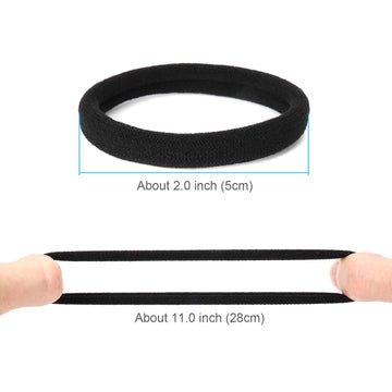 Bandas para el pelo sin costura en negro para uso diario.