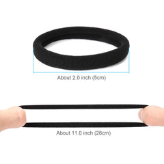 Bandas para el pelo sin costura en negro para uso diario.