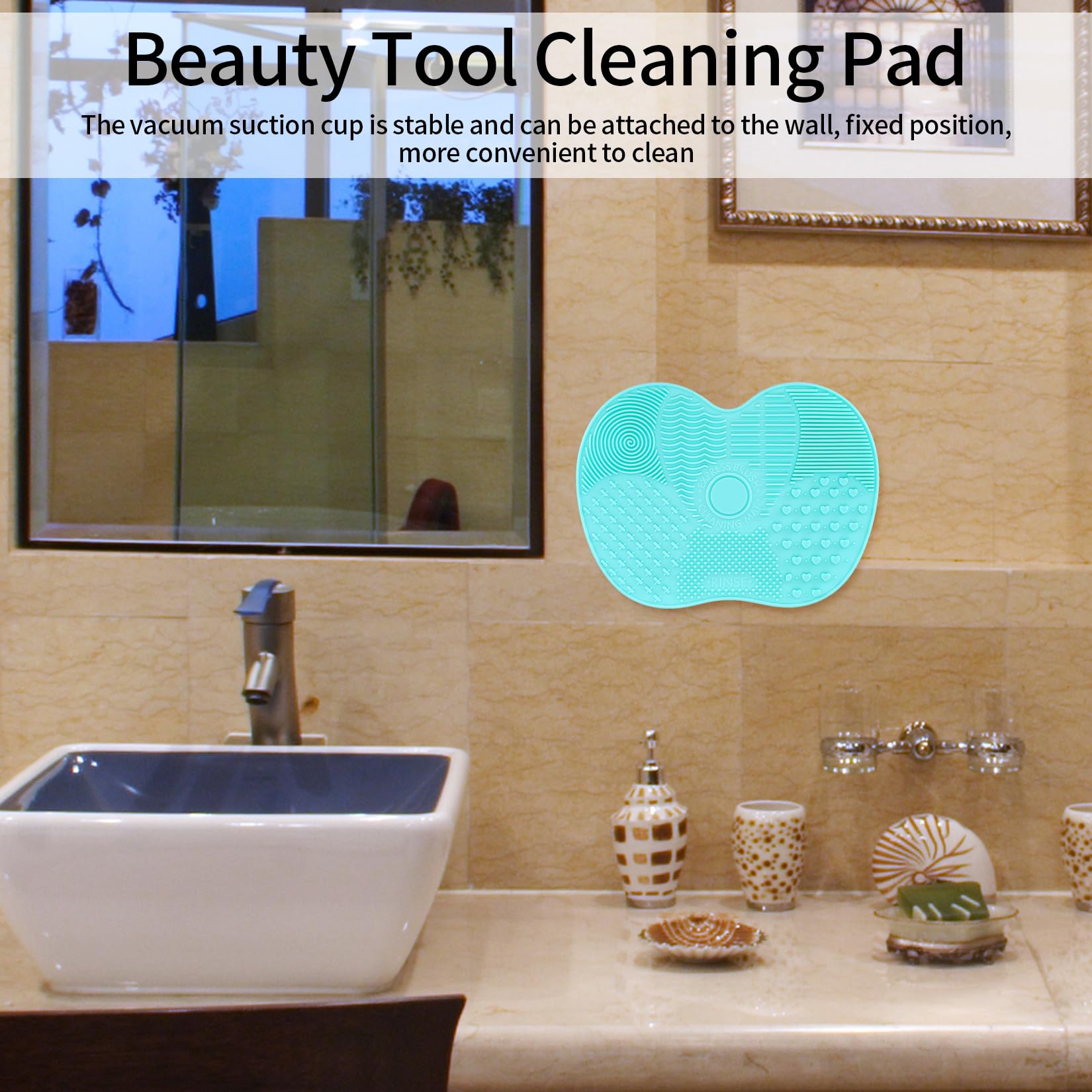 QBXMY7: 2 Piezas Almohadillas de Silicona para Limpiar Pinceles de Maquillaje – Ventosa, Verde y Rosa