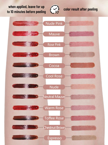 QCMME Lip Stain Resistente al agua y sin transferencia para uso diario.