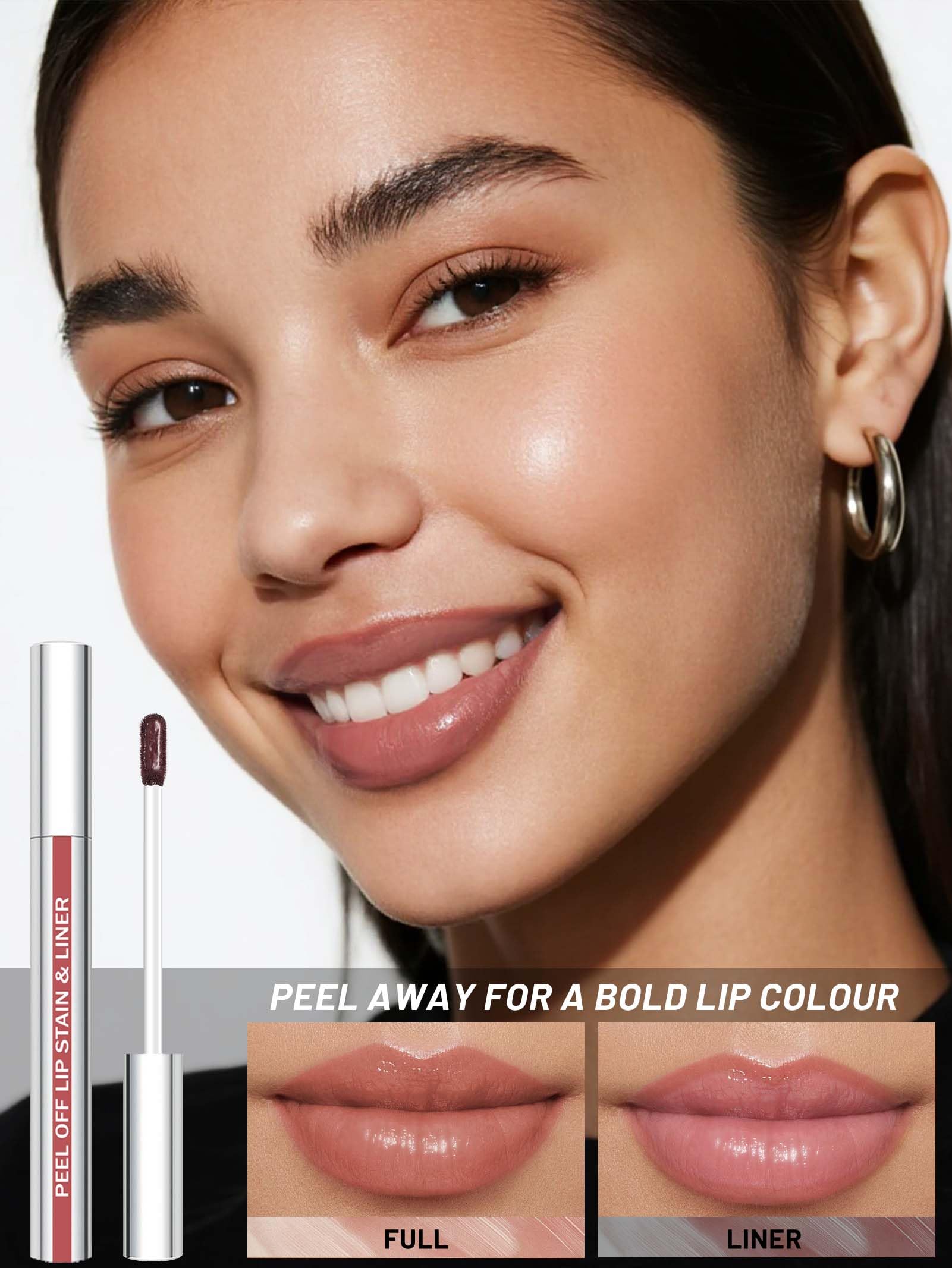QCMME Tinte Desprendible para Labios: tinta mate de larga duración para labios vibrantes.