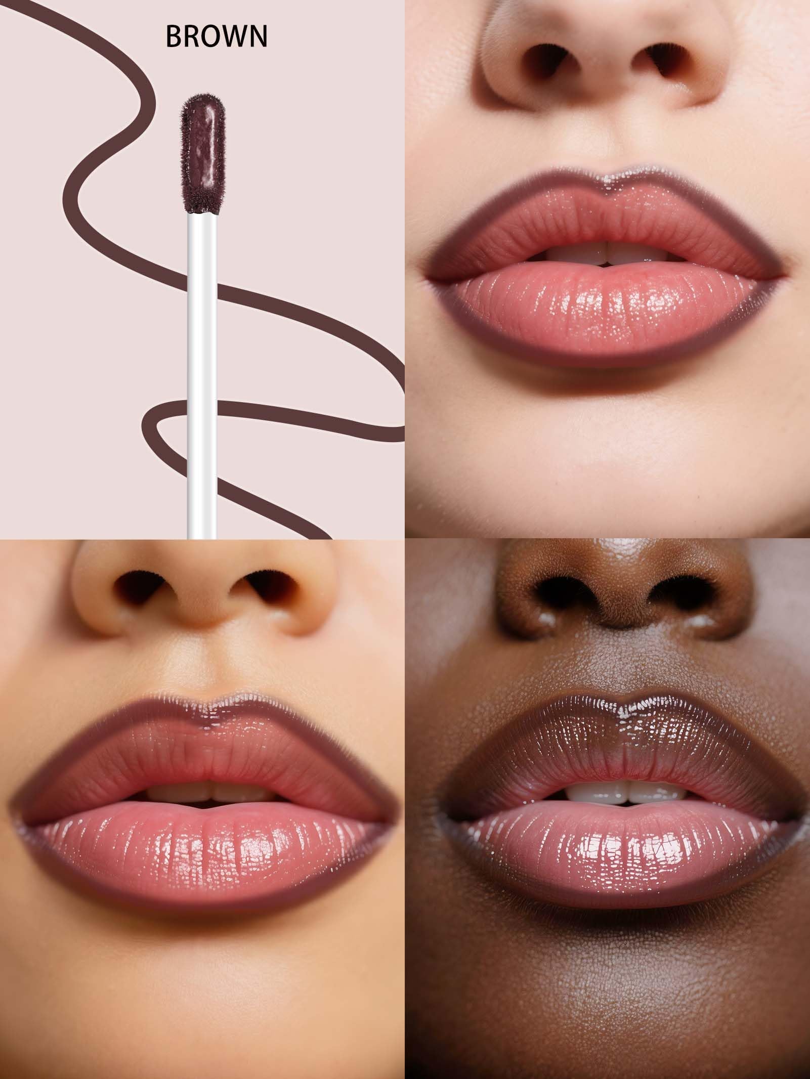 QCMME tinte labial de alta pigmentación para color duradero.