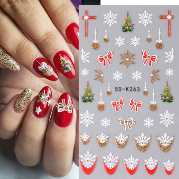 Pegatinas Qdsuh 5D muñecos de nieve para estilo invernal.