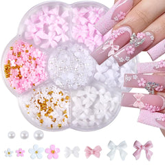 Qdsuh lazo rosa para uñas, añade un toque delicado a la manicura.