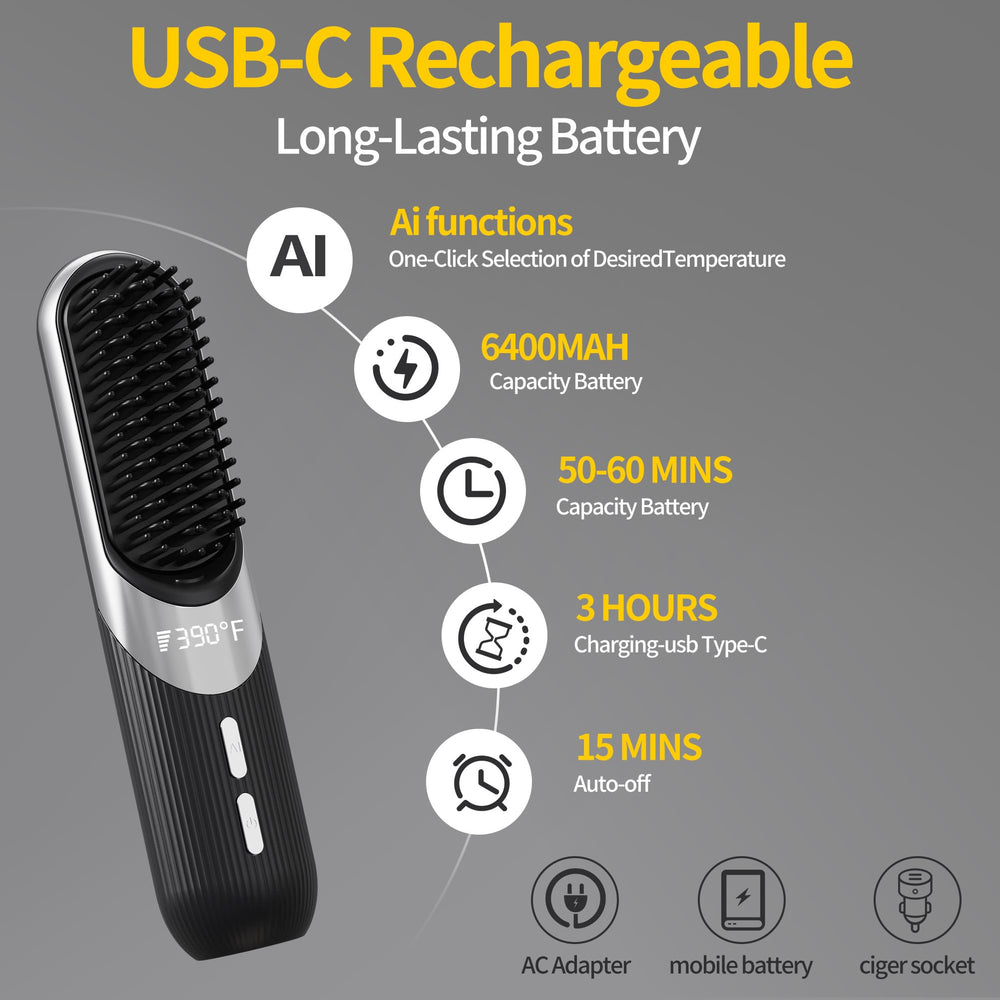 QEOWUO batería de alta capacidad 6400 mAh para uso prolongado