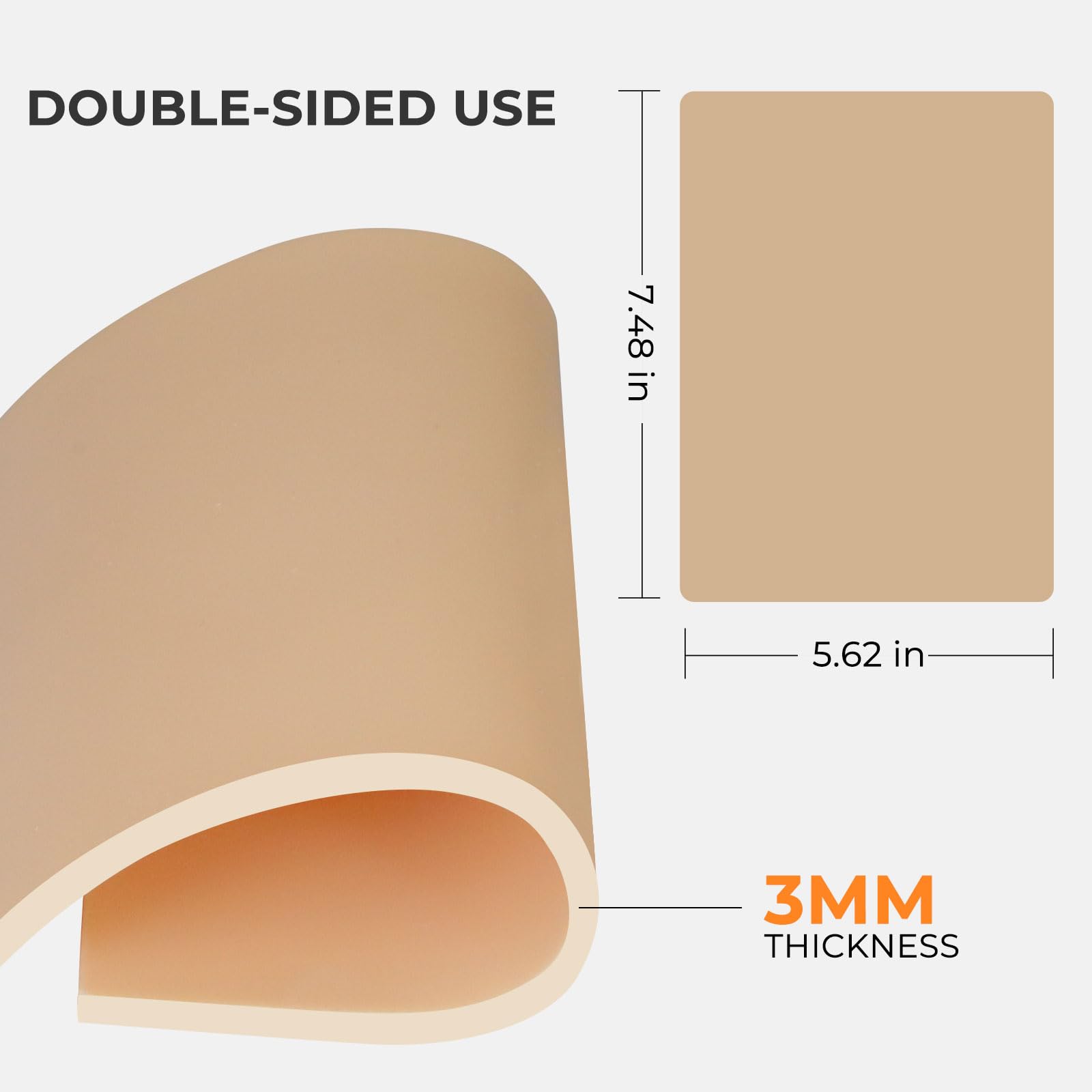 Piel de silicona 3mm de qeqanazo, textura realista para práctica precisa.