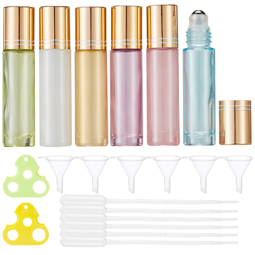 Qeuly aplicador-rodillo 10 ml en botella de vidrio azul, ideal para perfumes o aceites esenciales.