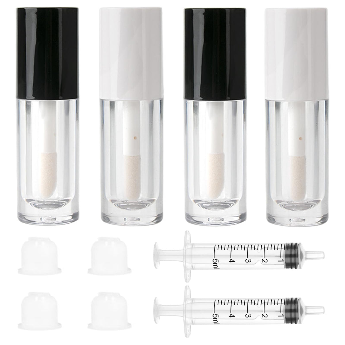 Tubo Qeuly de brillo labial de 6 ml con aplicador para cosméticos caseros
