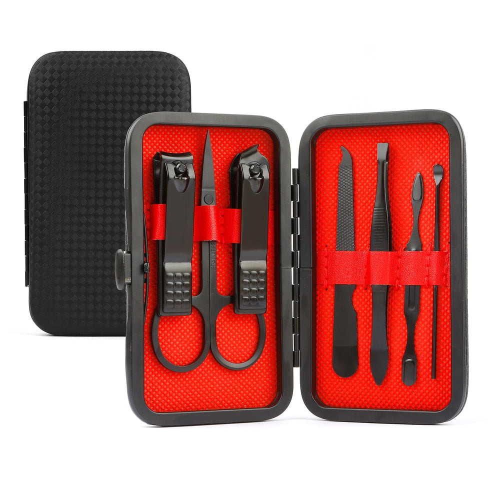 QEYMN set de manicura 8 en 1 con estuche portátil ideal para viaje.
