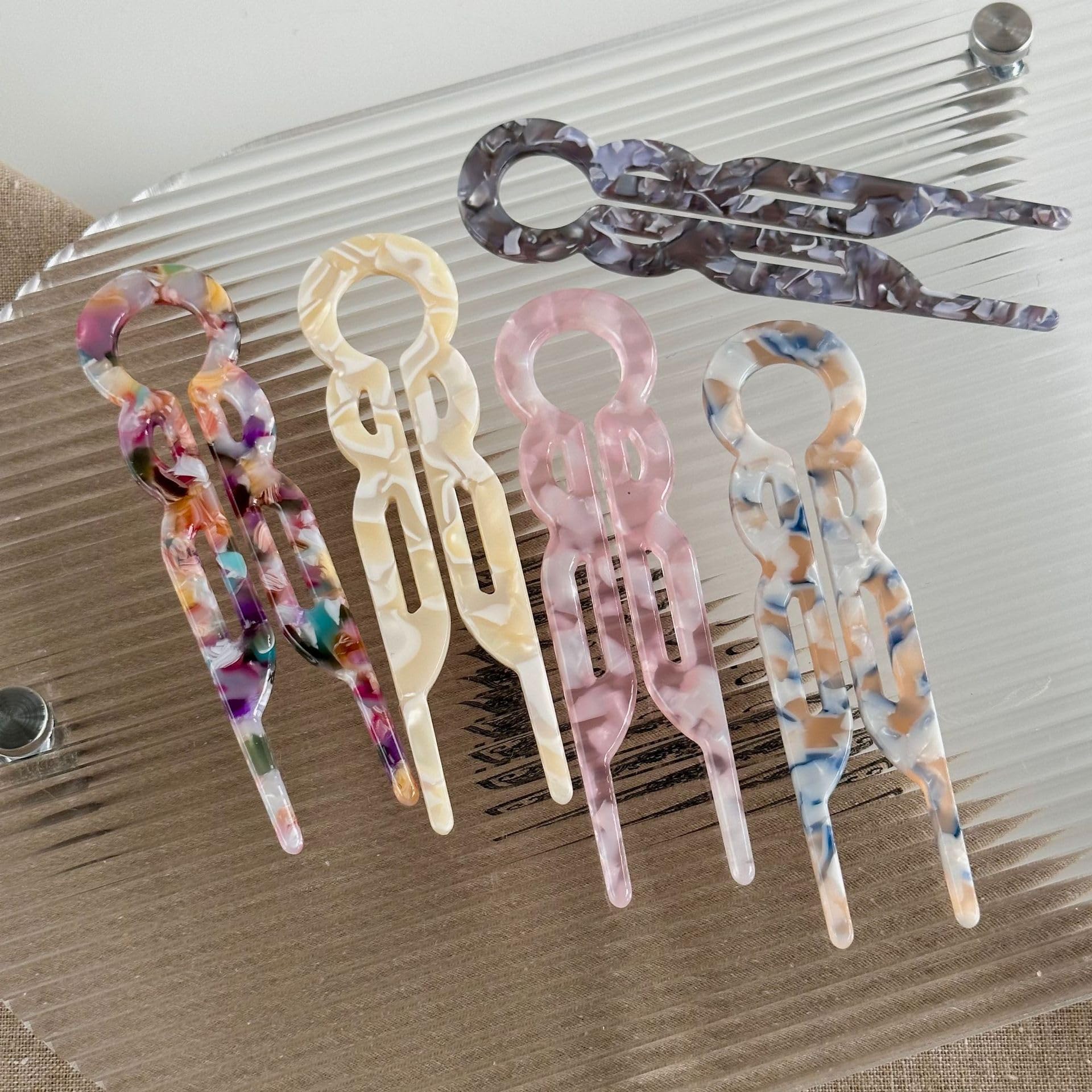 Juego de 4 horquillas leopardadas QFBJBQD, regalo ideal para ocasiones.