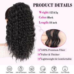 QGZ Pony-tail extension clip-in provides a secure fit.