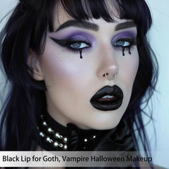 QiBest delineador labial cremoso negro para definición precisa.