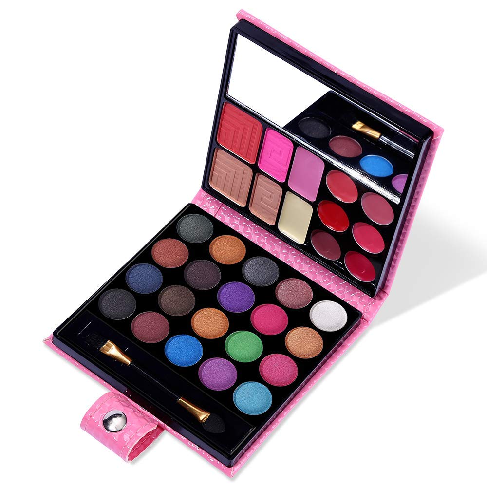 QiBest kit maquillaje todo en uno, paleta de sombras para looks diarios.