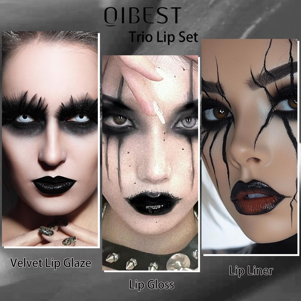 QiBest kit para estilos oscuros que favorece estética gótica.