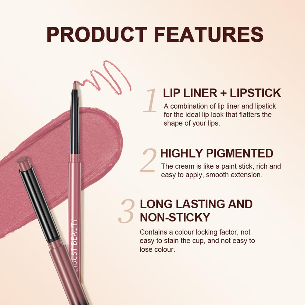 QiBest labial cremoso hidratante, color uniforme y sensación confortable.