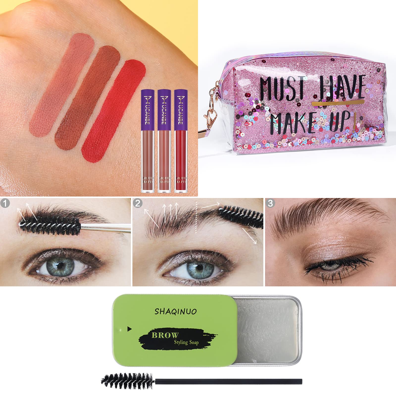 QiBest labiales líquidos mate para color intenso y secado rápido.
