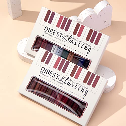 QiBest labios mate no transferible, textura ligera y cómodo de llevar.